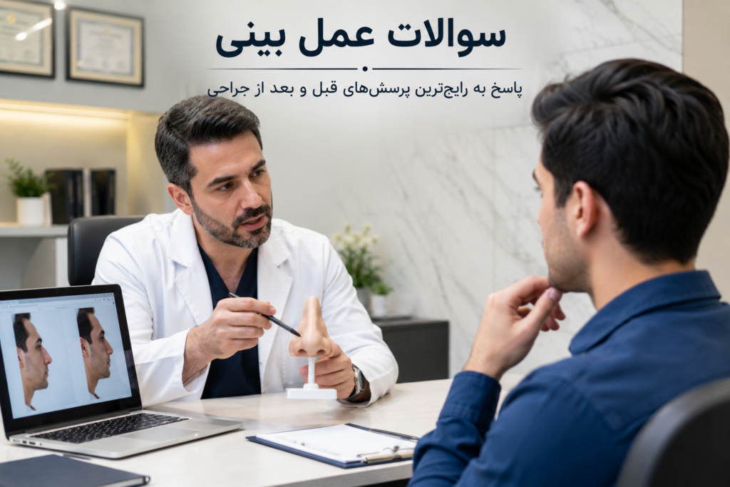 مشاوره و پاسخ به سوالات متداول عمل بینی قبل از جراحی