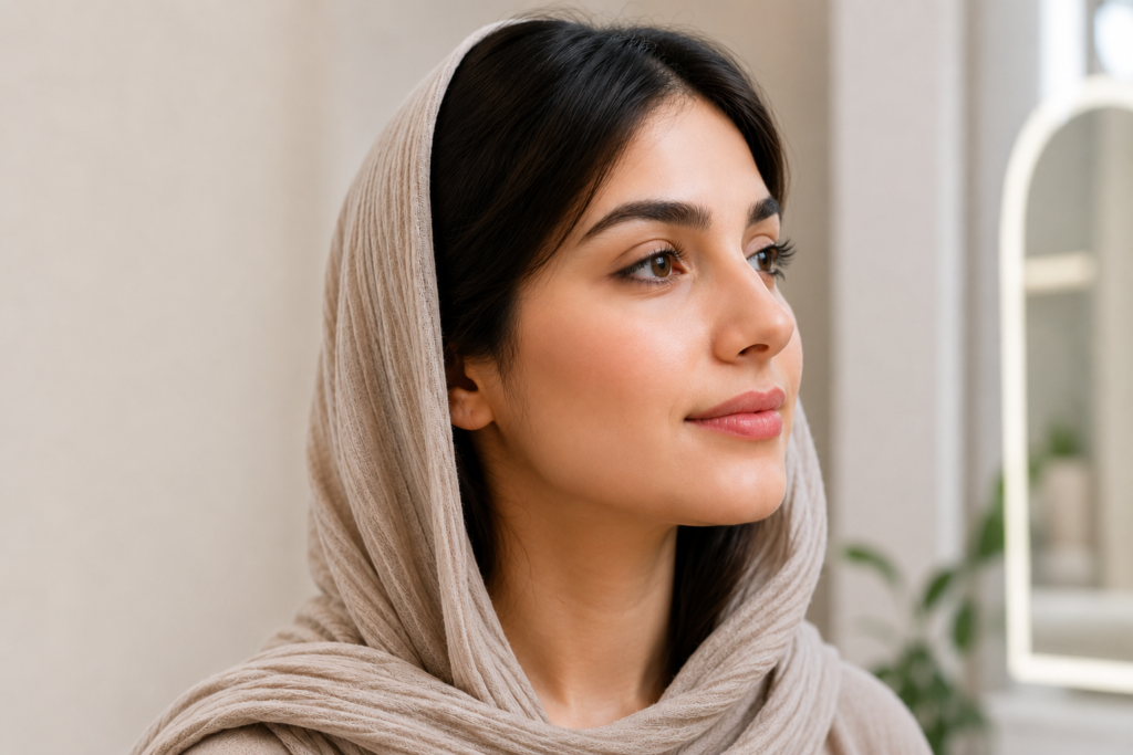 نمونه نتیجه طبیعی عمل بینی با حفظ تناسب چهره