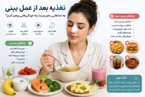 تغذیه بعد از عمل بینی و غذاهای مناسب دوران نقاهت